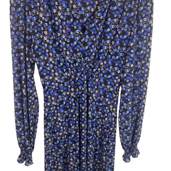 Cabi Womens The Ten Ditzy Floral Dress Size S Royal Blue Feminine Dark Romantic - Picture 3 of 15